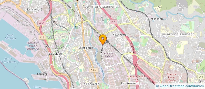 localisation de l'entreprise VOIRIE RESEAUX DIVERS SERVICES à MARSEILLE 15EME