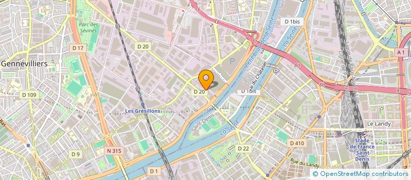 localisation de l'entreprise VOIRIES DEPLACEMENTS OUVRAGES à GENNEVILLIERS