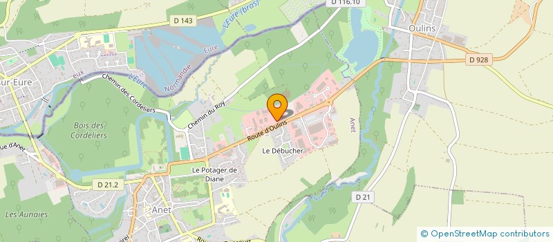 localisation de l'entreprise VOISIN MATERIAUX à ANET