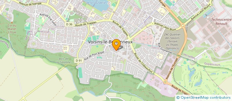 localisation de l'entreprise VOISINS COIFF à VOISINS-LE-BRETONNEUX