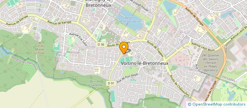 localisation de l'entreprise VOISINS FOOTBALL CLUB à VOISINS-LE-BRETONNEUX
