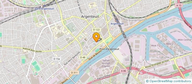 localisation de l'entreprise VOITURE PAS CHER 95 SAS  ARGENTEUIL