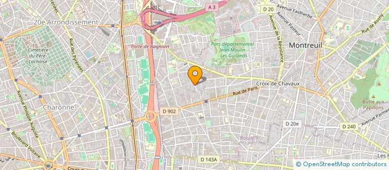 localisation de l'entreprise VOIX SYSTEMES à BAGNOLET