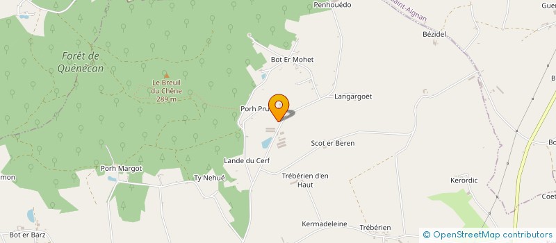 localisation de l'entreprise VOLAILLES DE KERGUSTIN  CLEGUEREC