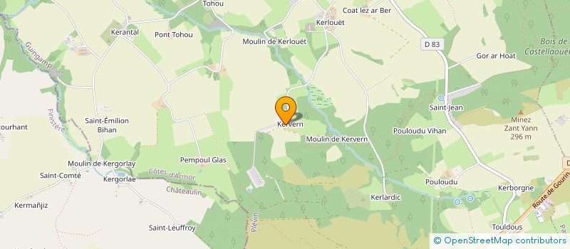 localisation de l'entreprise VOLAILLES DE KERIFFAUT à PAULE