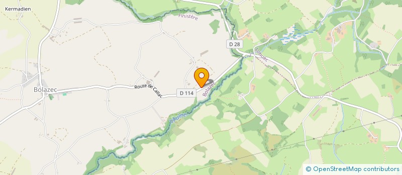 localisation de l'entreprise VOLAILLES DE L'AULNE à BOLAZEC