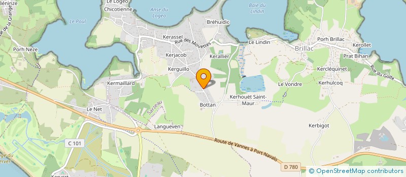 localisation de l'entreprise VOLANT COUVERTURE à SARZEAU