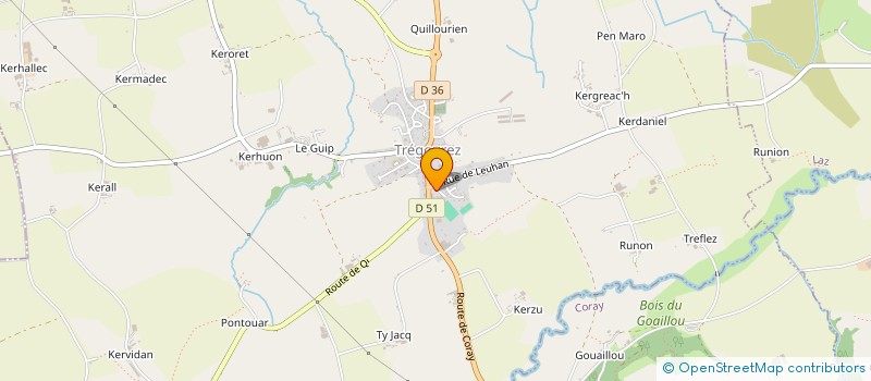 localisation de l'entreprise VOLANT RENE ET CHRISTIANE  TREGOUREZ