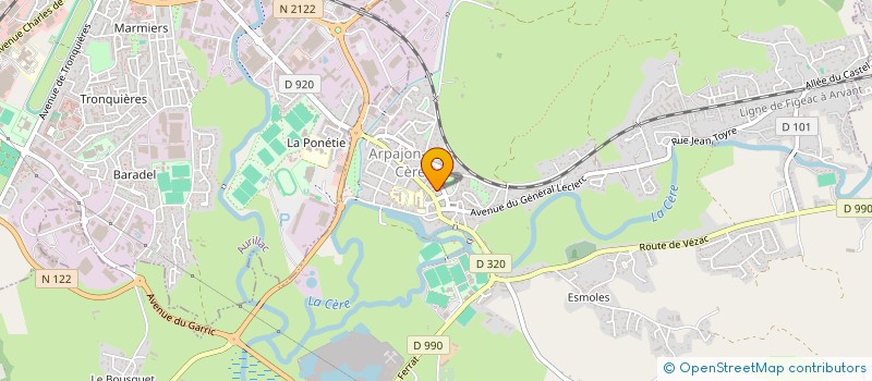 localisation de l'entreprise VOLCANO DISTRIB  ARPAJON-SUR-CERE