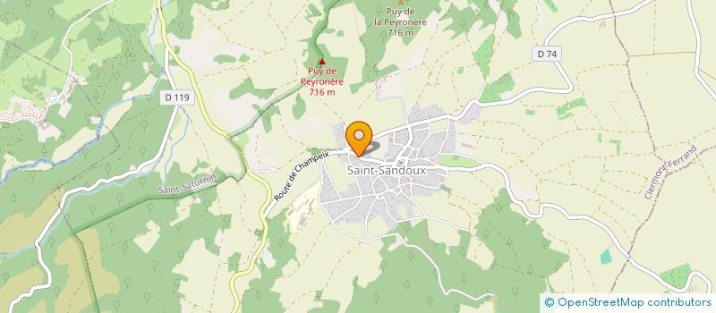 localisation de l'entreprise VOLCANS-TRAVAUX- SERVICES  SAINT-SANDOUX