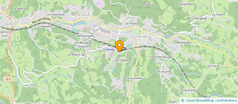 localisation de l'entreprise VOLEDA à CRANSAC