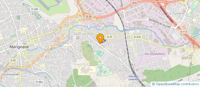 localisation de l'entreprise VOLETS MEDITERRANEE à SAINT-VICTORET