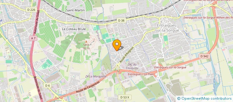 localisation de l'entreprise VOLETS ROULANTS 3084 à ENTRAIGUES-SUR-LA-SORGUE