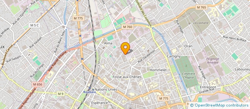 localisation de l'entreprise VOLIA à ROUBAIX