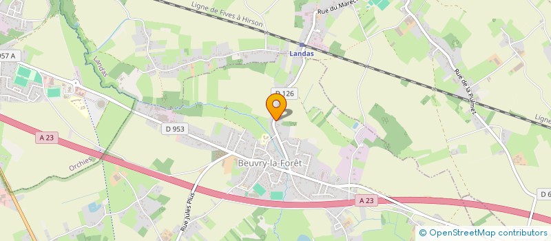 localisation de l'entreprise VOLLEY BALL BEUVRY LA FORET  BEUVRY-LA-FORET