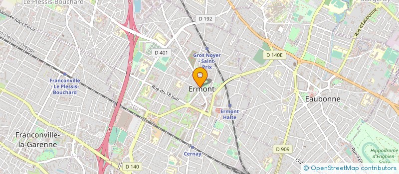 localisation de l'entreprise VOLLEY BALL CLUB ERMONT 95  ERMONT