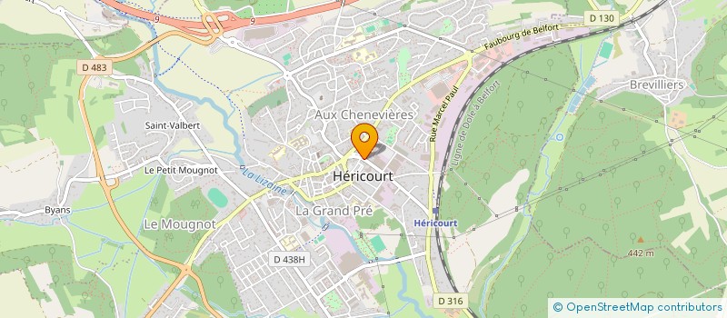 localisation de l'entreprise VOLLEY-BALL HERICOURT (VBH)  HERICOURT