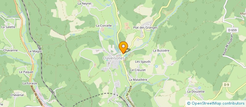 localisation de l'entreprise VOLLEY-BALL VALLEE D'AZERGUES  CLAVEISOLLES