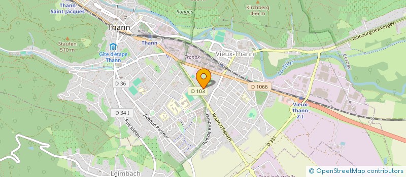 localisation de l'entreprise VOLLEY CLUB VIEUX THANN  VIEUX-THANN