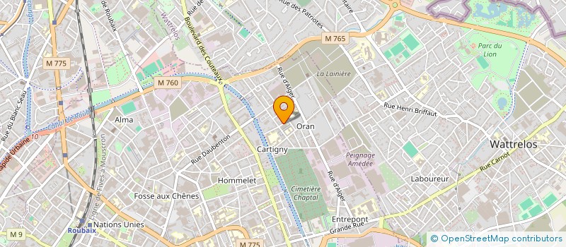 localisation de l'entreprise VOLLEY LOISIR FLANDRES  ROUBAIX