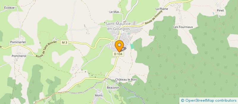 localisation de l'entreprise VOLLEY LOISIR SAINT MAURICE EN GOURGOIS OU VLSMG  SAINT-MAURICE-EN-GOURGOIS