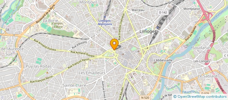 localisation de l'entreprise VOLOREST à LIMOGES