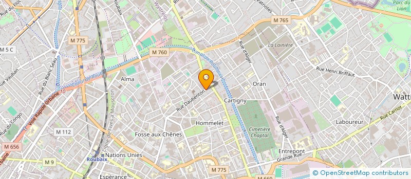 localisation de l'entreprise VOLPE DAUBENTON  ROUBAIX