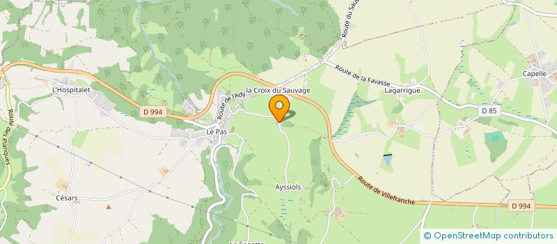 localisation de l'entreprise VOLT'AQUI  DRUELLE BALSAC