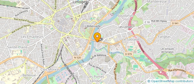 localisation de l'entreprise VOLT ET TANGO à LIMOGES