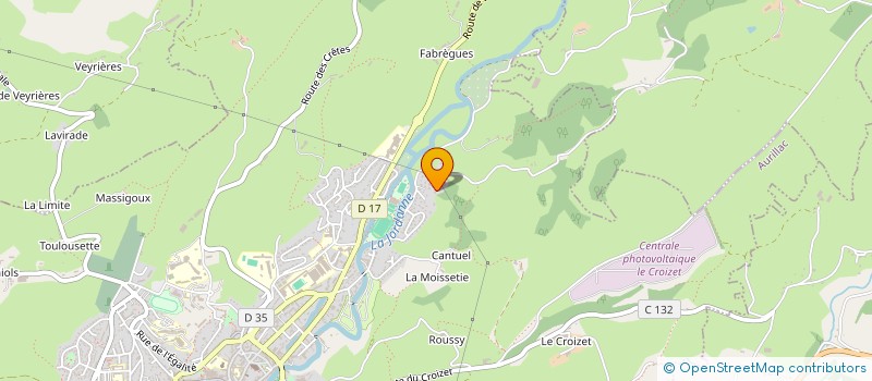 localisation de l'entreprise VOLTA SYNERGIE à AURILLAC