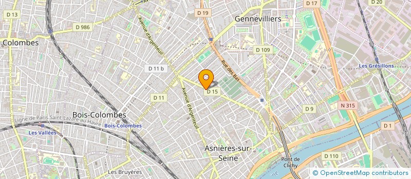 localisation de l'entreprise VOLTAIRE 2 à ASNIERES-SUR-SEINE