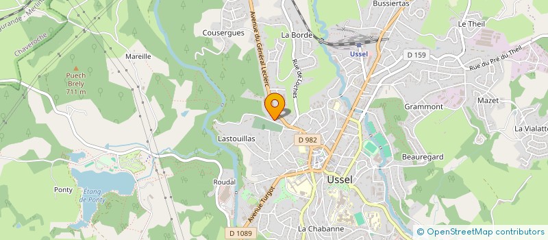 localisation de l'entreprise VOLTARIS à USSEL