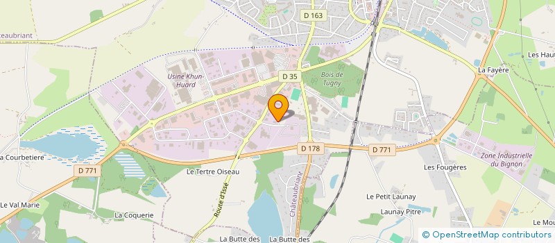 localisation de l'entreprise VOLTIGEURS CASTELBRIANTAIS  CHATEAUBRIANT