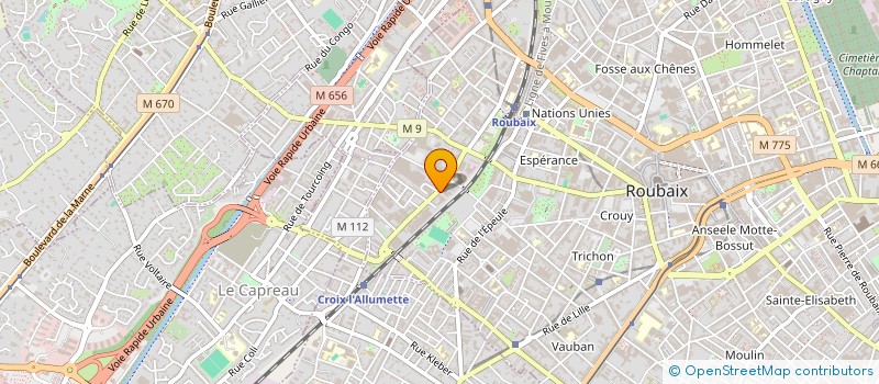 localisation de l'entreprise VOLUMES INTERIEURS  ROUBAIX