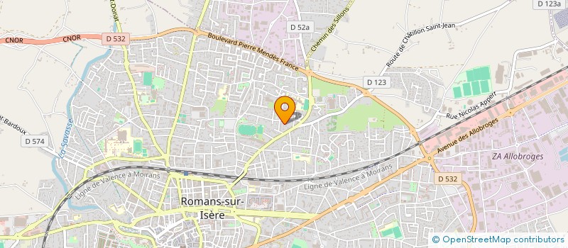 localisation de l'entreprise VOLVERRE à ROMANS-SUR-ISERE