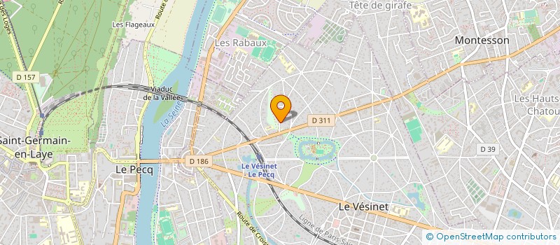 localisation de l'entreprise VONEK DOS CONFORT à LE VESINET