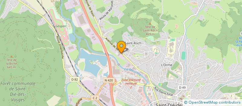 localisation de l'entreprise VOSGES à SAINT-DIE-DES-VOSGES