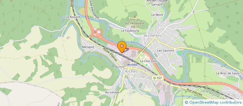 localisation de l'entreprise VOSGES INJECTION BOIS à ARCHES