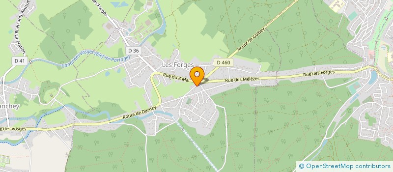 localisation de l'entreprise VOSGES INSTALLATION TRANSPORT  LES FORGES