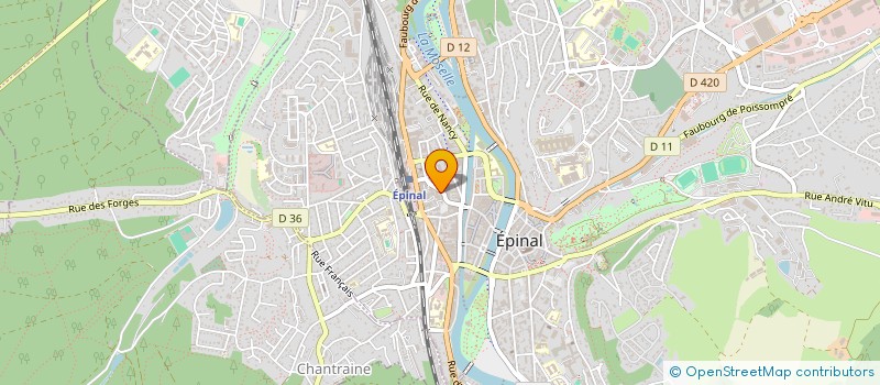 localisation de l'entreprise VOSGES PHILATELIE  EPINAL