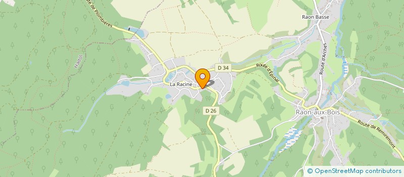 localisation de l'entreprise VOSGES STRUCTURES BOIS SA à RAON AUX BOIS