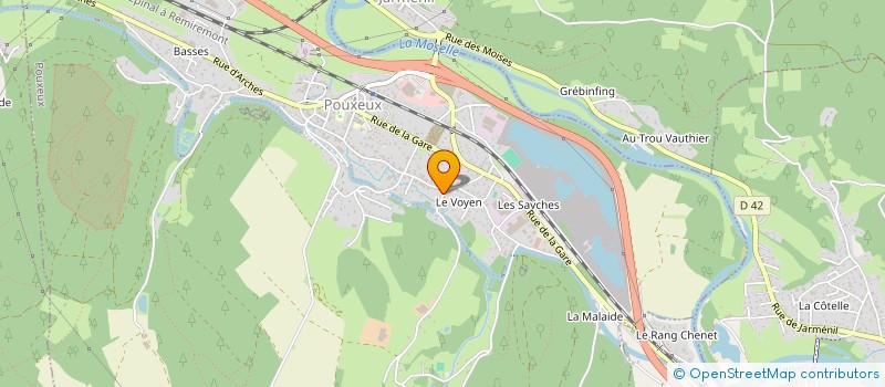 localisation de l'entreprise VOSGIAN BIKE  POUXEUX