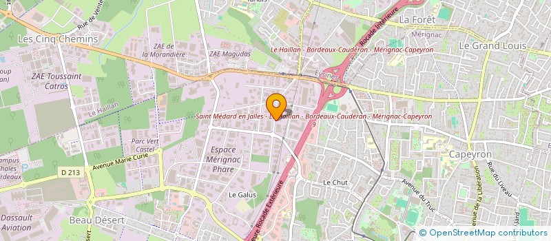 localisation de l'entreprise VOTRE AUTOMOBILE POINT COM  MERIGNAC