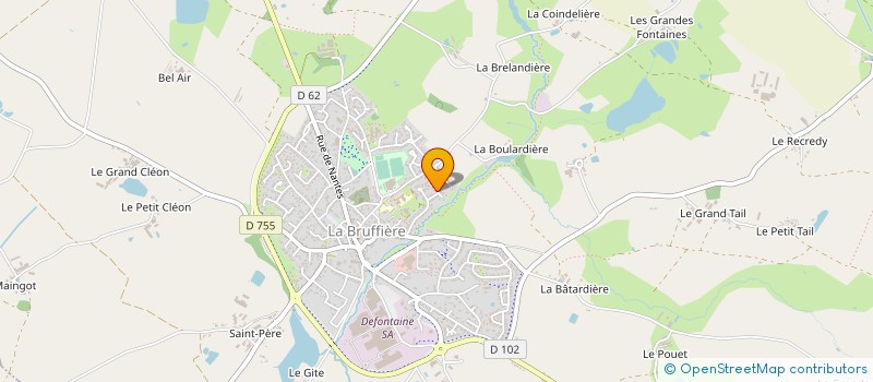 localisation de l'entreprise VOTRE EXTERIEUR BOIS à LA BRUFFIERE