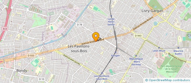 localisation de l'entreprise VOTRE GARAGE VEHIC OCCAS TTES REPAR ENTR à LES PAVILLONS-SOUS-BOIS