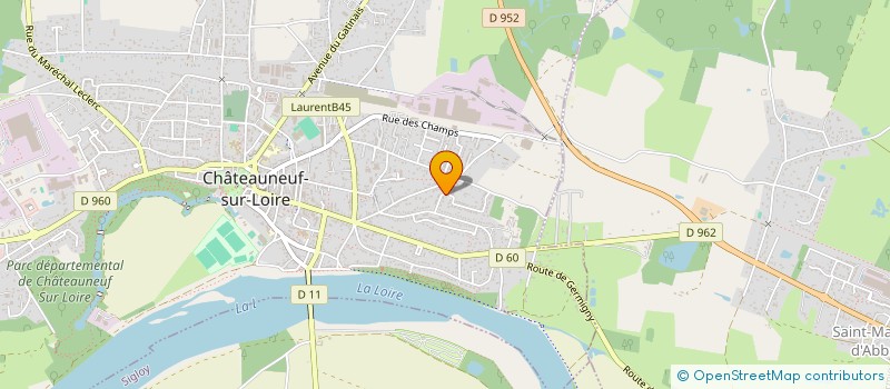 localisation de l'entreprise VOTRE GRENIER.FR à CHATEAUNEUF-SUR-LOIRE