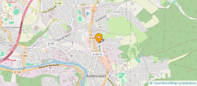 localisation de l'entreprise VOUJEAUCOURT  AUDINCOURT