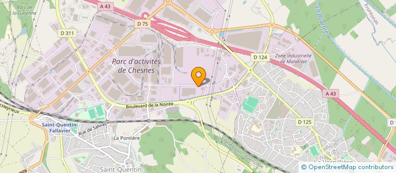 localisation de l'entreprise VOUREY à SAINT-QUENTIN-FALLAVIER