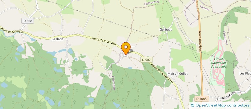 localisation de l'entreprise VOUREY DIFFUSION  LA COTE-SAINT-ANDRE