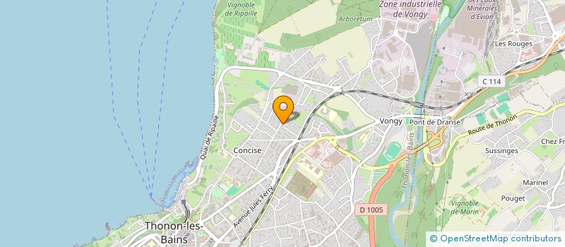 localisation de l'entreprise VOUTIN à THONON-LES-BAINS